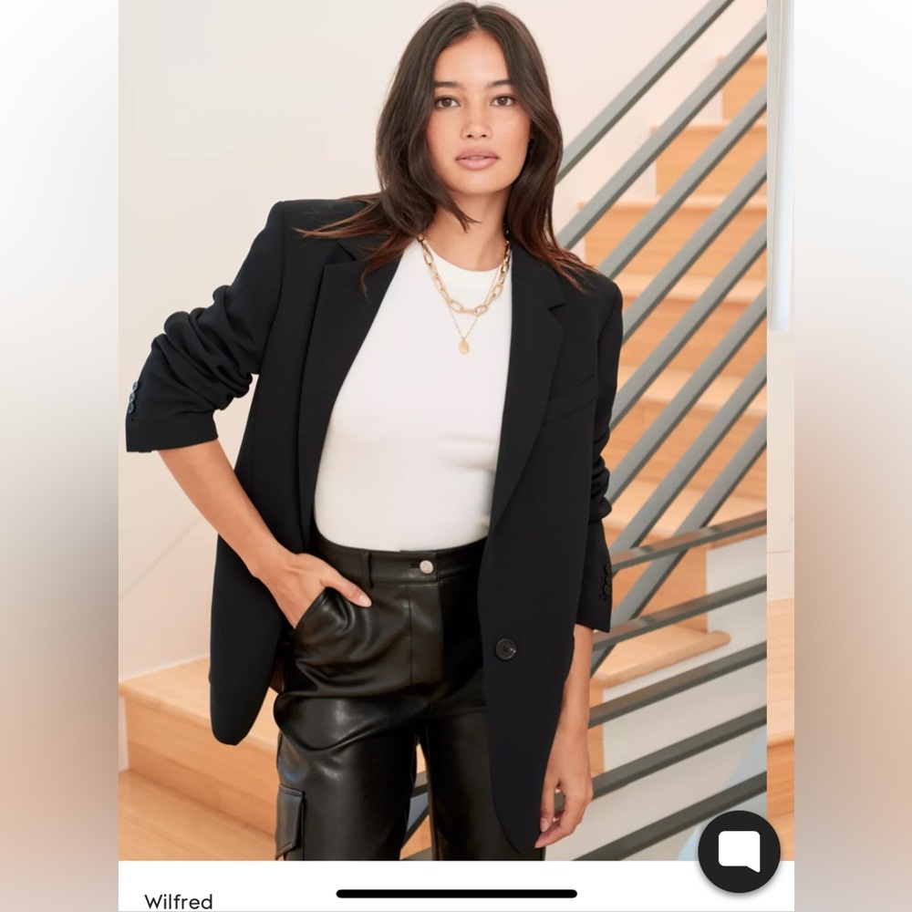 Aritzia Wilfred Nostalgia Black Blazer